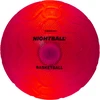NIGHTBALL TANGLE Tamsoje šviečiantis krepšinio kamuolys, 25 cm, raudonas