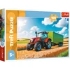 TREFL 16494 Dėlionė 100 Žemės ūkio technika - Traktorius su priekaba