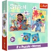 STITCH TREFL 30+ 48+ 24 memo kortelės dėlionė-žaidimas