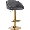 Activeshop Baro kėdė STILISIMUS VELVET Pilkas GOLD