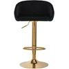 Activeshop Baro kėdė STILISIMUS VELVET Juodas GOLD