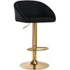 Activeshop Baro kėdė STILISIMUS VELVET Juodas GOLD