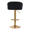 Activeshop Baro kėdė STILISIMUS VELVET Juodas GOLD