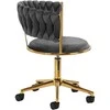 Activeshop Biuro kėdė su ratukais 4Rico QS-GW01G Velvet Pilkas