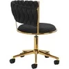 Activeshop Biuro kėdė su ratukais 4Rico QS-GW01G Velvet Juodas