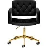 Fotelis Activeshop Biuro kėdė su ratukais 4Rico QS-OF213G Velvet Juodas