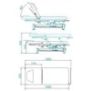 Activeshop Elektrinis masažo stalas AZZURRO MASSAGE BED 1 MOTOR Baltas
