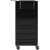 Activeshop Kirpėjo vežimėlis GABBIANO HAIRDRESSER HELPER 68A Juodas
