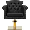 Activeshop Kirpyklos kėdė GABBIANO PROFESSIONAL HAIRDRESSING CHAIR BERLIN GOLD Juodas