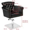 Activeshop Kirpyklos kėdė GABBIANO PROFESSIONAL HAIRDRESSING CHAIR BERLIN VERSAILE Juodas