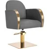 Activeshop Kirpyklos kėdė GABBIANO PROFESSIONAL HAIRDRESSING CHAIR MALAGA GOLD Pilkas