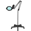 Activeshop Kosmetologinė lempa LED su lupa ir stovu GLOW MOONLIGHT 5D/6 10W Juodas