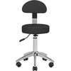 Activeshop Kosmetologinė meistro kėdutė STOOL BEAUTY BACKREST ROUND Juodas