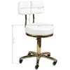 Activeshop Kosmetologinė meistro kėdutė STOOL BEAUTY BACKREST AM-961 GOLD Juodas