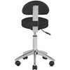 Activeshop Kosmetologinė meistro kėdutė STOOL BEAUTY BACKREST ROUND Juodas