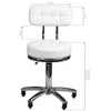 Activeshop Kosmetologinė meistro kėdutė STOOL BEAUTY BACKREST AM-877 Baltas