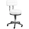 Activeshop Kosmetologinė meistro kėdutė STOOL BEAUTY BACKREST AM-877 Baltas