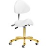 Activeshop Kosmetologinė meistro kėdutė Giovanni 1004 Gold Baltas