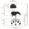 Activeshop Kosmetologinė meistro kėdutė STOOL BEAUTY 3 Juodas