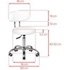 Activeshop Kosmetologinė pedikiūro kėdutė BEAUTY STOOL PEDICURE Baltas HYDRAULIC 39-45CM