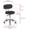Activeshop Kosmetologinė pedikiūro kėdutė BEAUTY STOOL PEDICURE Juodas HYDRAULIC 39-45CM