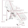 Activeshop Kosmetologinis krėslas BASIC Baltas