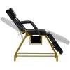 Activeshop Kosmetologinis krėslas BEAUTY CHAIR 557G MODEL GOLD Juodas