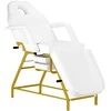 Activeshop Kosmetologinis krėslas BEAUTY CHAIR 557G MODEL GOLD Baltas