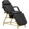 Activeshop Kosmetologinis krėslas BEAUTY CHAIR 557G MODEL GOLD Juodas