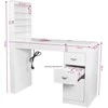 Activeshop Manikiūro stalas su dulkių surinkėju COSMETIC DESK RIGHT SHELF Baltas
