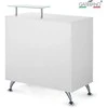 Activeshop Registratūros stalas GABBIANO RECEPTION DESK PETIT GLASS Baltas