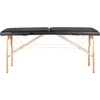 Activeshop Sulankstomas masažo stalas Wood Comfort, juodas