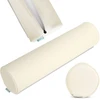 Apvali masažo pagalvėlė Habys Satin Comfort 15×60 cm, dramblio kaulo spalvos