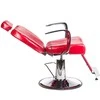 Beauty System Kirpyklos kėdė PROFESSIONAL BARBER CHAIR OLAF Raudonas