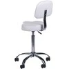 Beauty System Kosmetologinė meistro kėdutė COSMETIC BEAUTY STOOL PRACTIC SHAPE Baltas