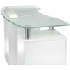 Beauty System Manikiūro stalas su dulkių ištraukėju MANICURE DESK PRACTIC GLASS Baltas