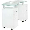 Beauty System Kosmetologinis stalas MANICURE DESK PRO GLASS Baltas