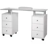 Beauty System Kosmetologinis stalas MANICURE DESK ESTHETIC GLASS Baltas