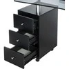 Beauty System Kosmetologinis stalas MANICURE DESK ESTHETIC GLASS Juodas
