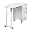 Beauty System Sulankstomas kosmetologinis stalas FOLDING MANICURE DESK 2IN1 Baltas