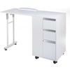 Beauty System Sulankstomas kosmetologinis stalas FOLDING MANICURE DESK 2IN1 Baltas