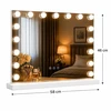 Beauty System Makiažo veidrodis su LED apšvietimu HOLLYWOOD 58x46cm