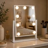 Beauty System Makiažo veidrodis su LED apšvietimu HOLLYWOOD 29x36cm