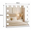 Beauty System Makiažo veidrodis su LED apšvietimu HOLLYWOOD 100x80cm