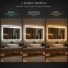 Beauty System Makiažo veidrodis su LED apšvietimu NEW YORK 50x70cm