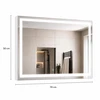 Beauty System Makiažo veidrodis su LED apšvietimu NEW YORK 50x70cm