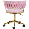 Activeshop Biuro kėdė su ratukais 4Rico QS-GW01G Velvet Rožinė