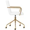 Activeshop Biuro kėdė su ratukais QS-OF211G Gold Baltas
