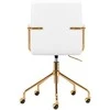Activeshop Biuro kėdė su ratukais QS-OF211G Gold Baltas