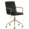 Activeshop Biuro kėdė su ratukais QS-OF211G Gold Juodas
